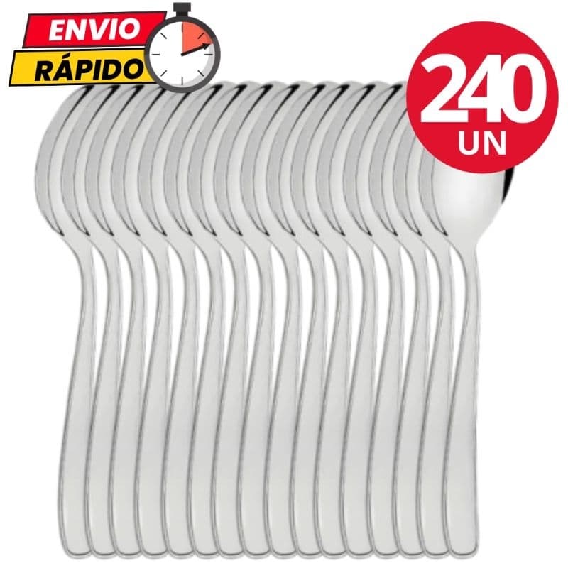 Jogo de Talheres 240 Peças Colher de Sopa em Aço Inox Jogo de Talher Colheres de Mesa
