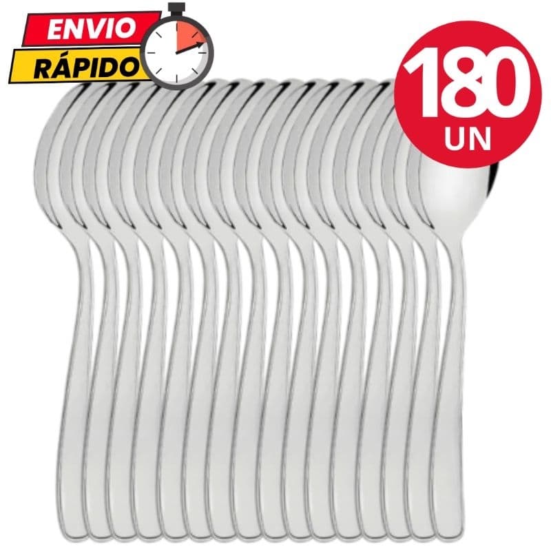Jogo de Talheres 180 Peças Colher de Sopa em Aço Inox Jogo de Talher Colheres de Mesa