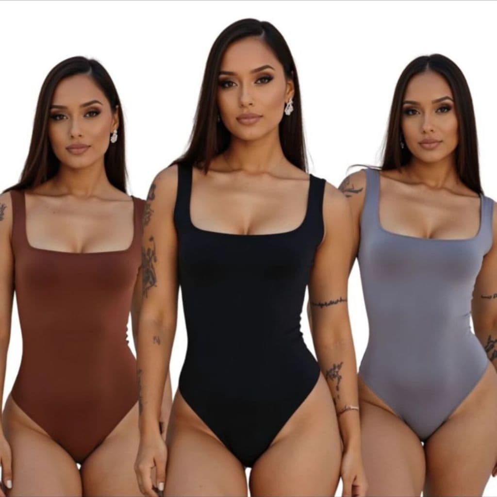 Quadrado Body Feminino Regata Alcinha Liso Forrado Suplex Casual