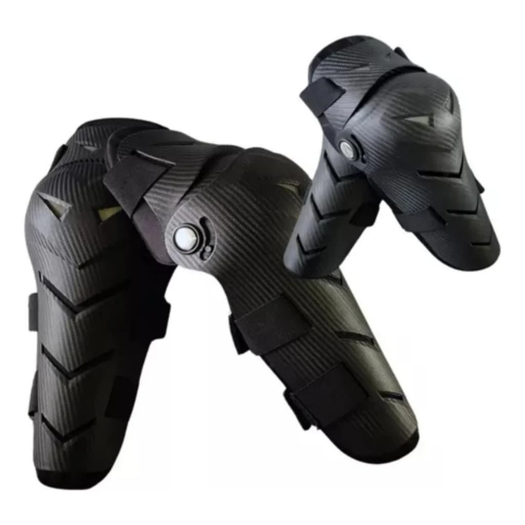 Joelheira + Cotoveleira Attack Articulada Skate Bike Moto