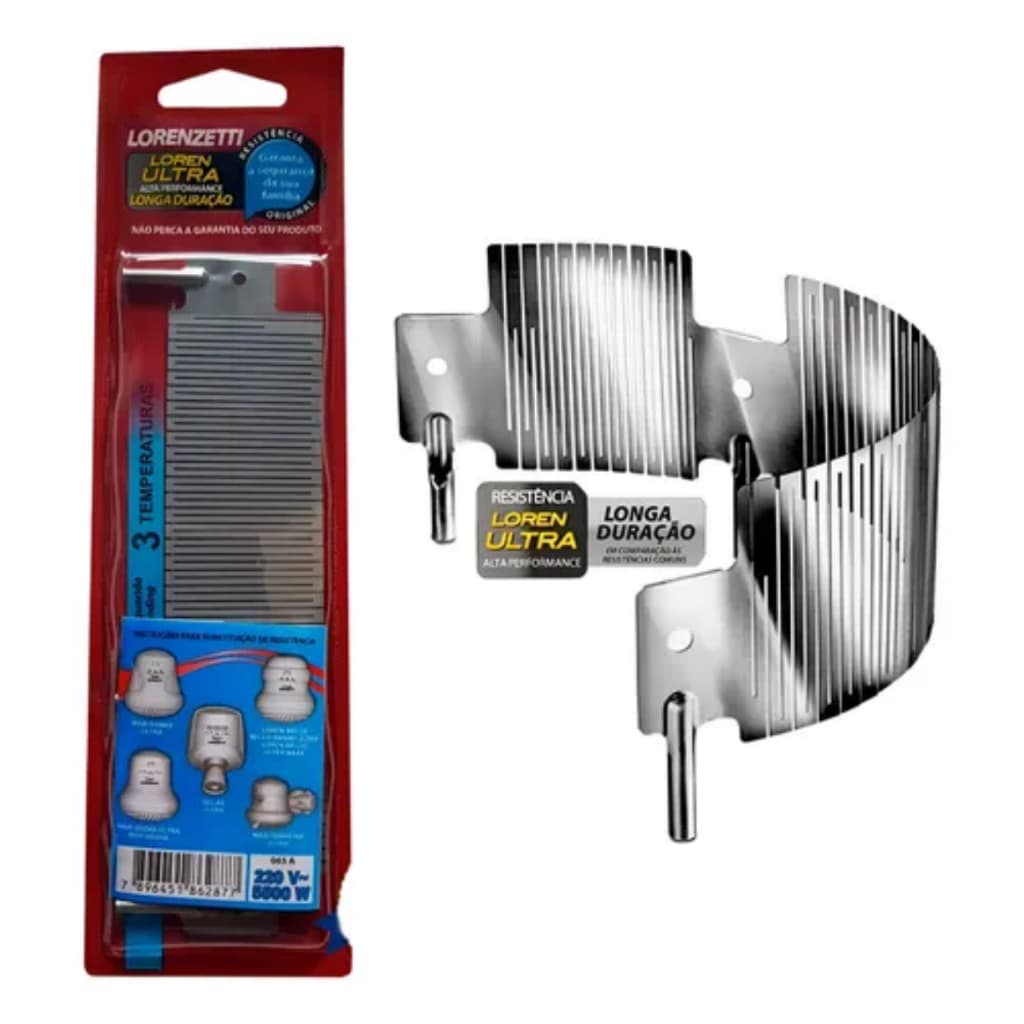 Resistência Original Lorenzetti Loren Ultra 220v 5500w Compatível Relax Ultra, Maxi Ducha, Bello, Torneira