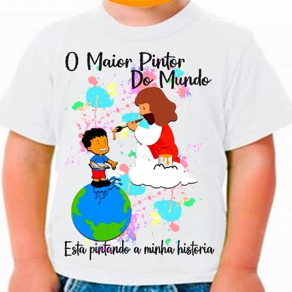 Camiseta Jesus camisa O maior pintor do mundo