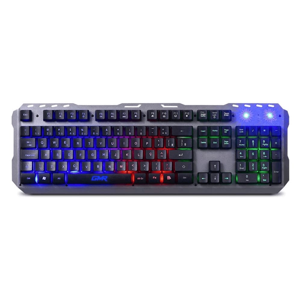 TECLADO BASE METALICA LED RAINBOW GK300