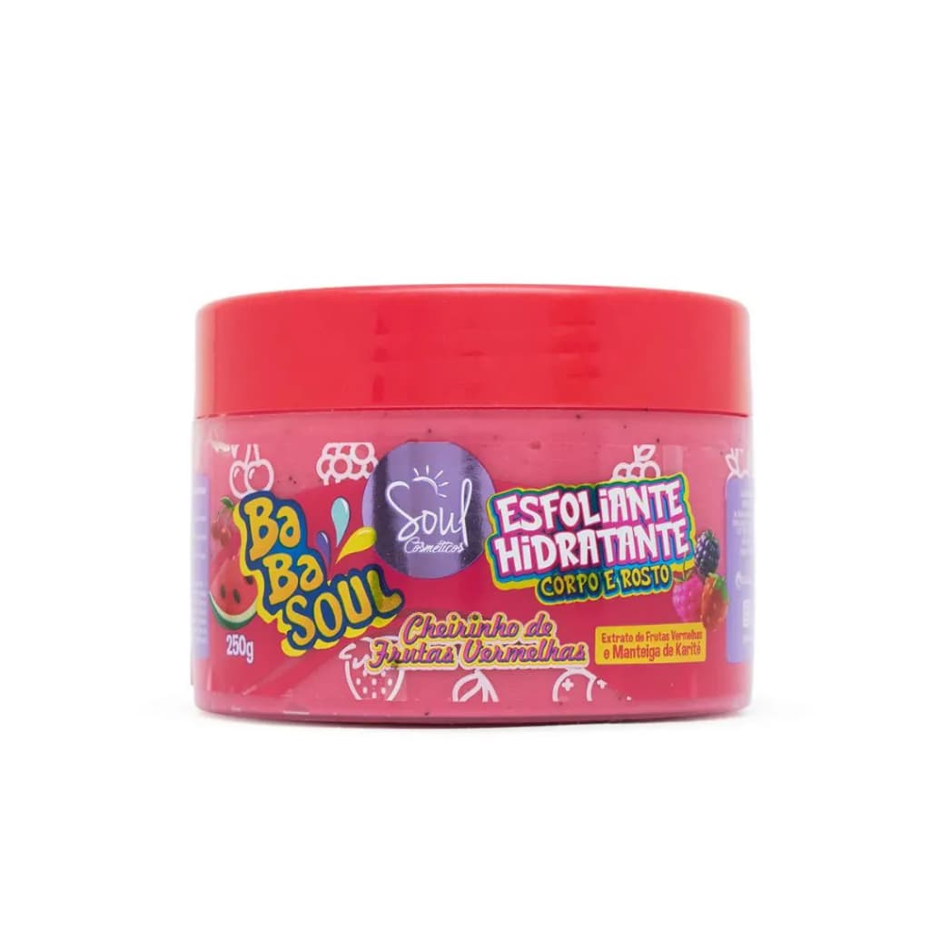 Esfoliante Hidratante Babasoul Frutas Vermelhas 250g - Soul Cosméticos