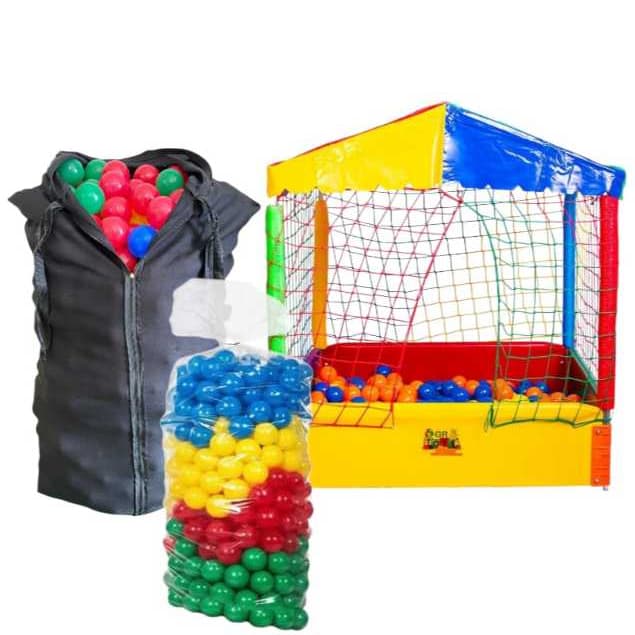 Kit Completo Piscina de Bolinhas Imperdível + 500 Bolas + Saco Armazenador De Bolinhas