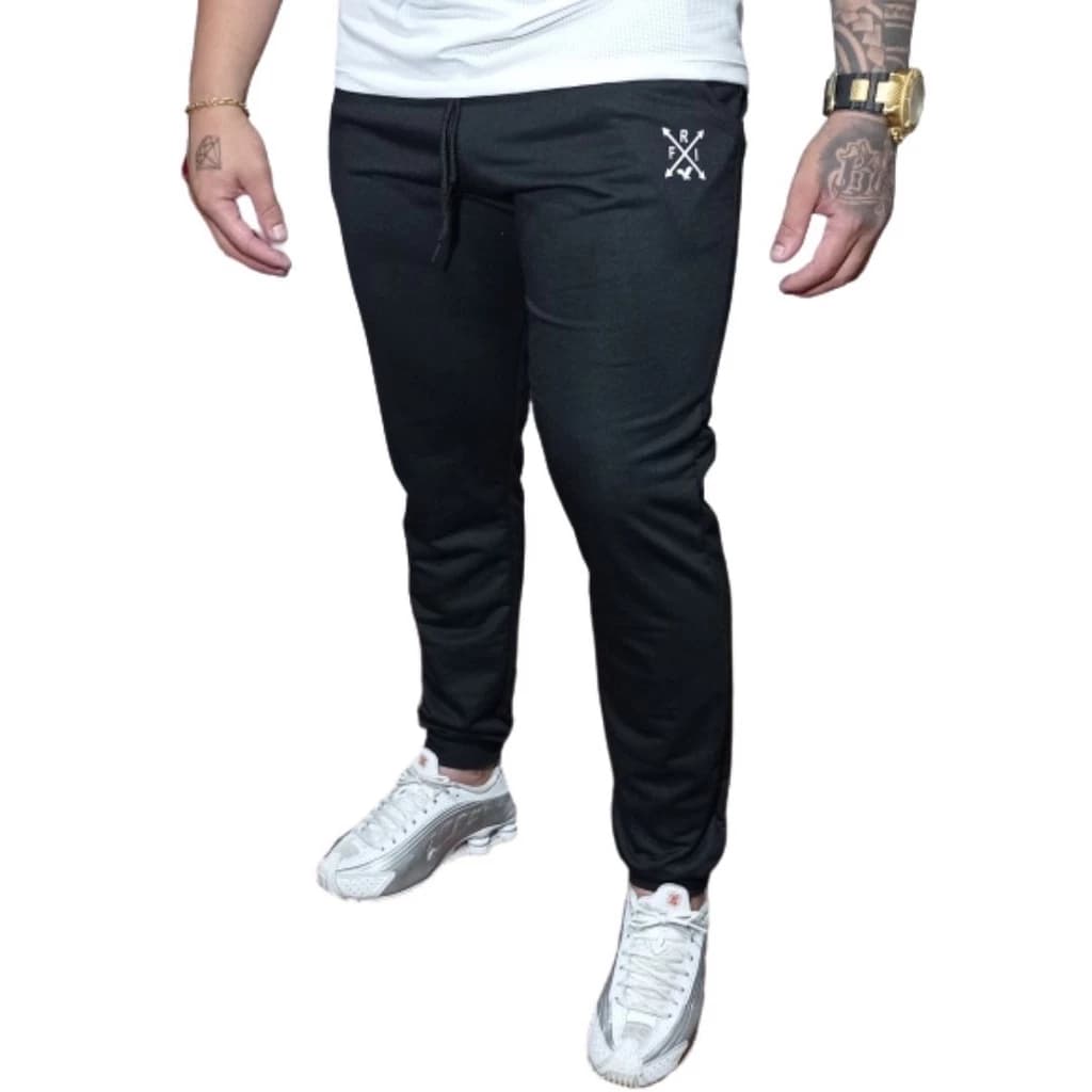 Calça Slim Jogger Moletinho Moletom Treino Academia