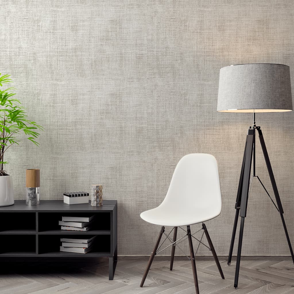 Papel de Parede Autocolante  Linho Decorativo para Sala e Quarto