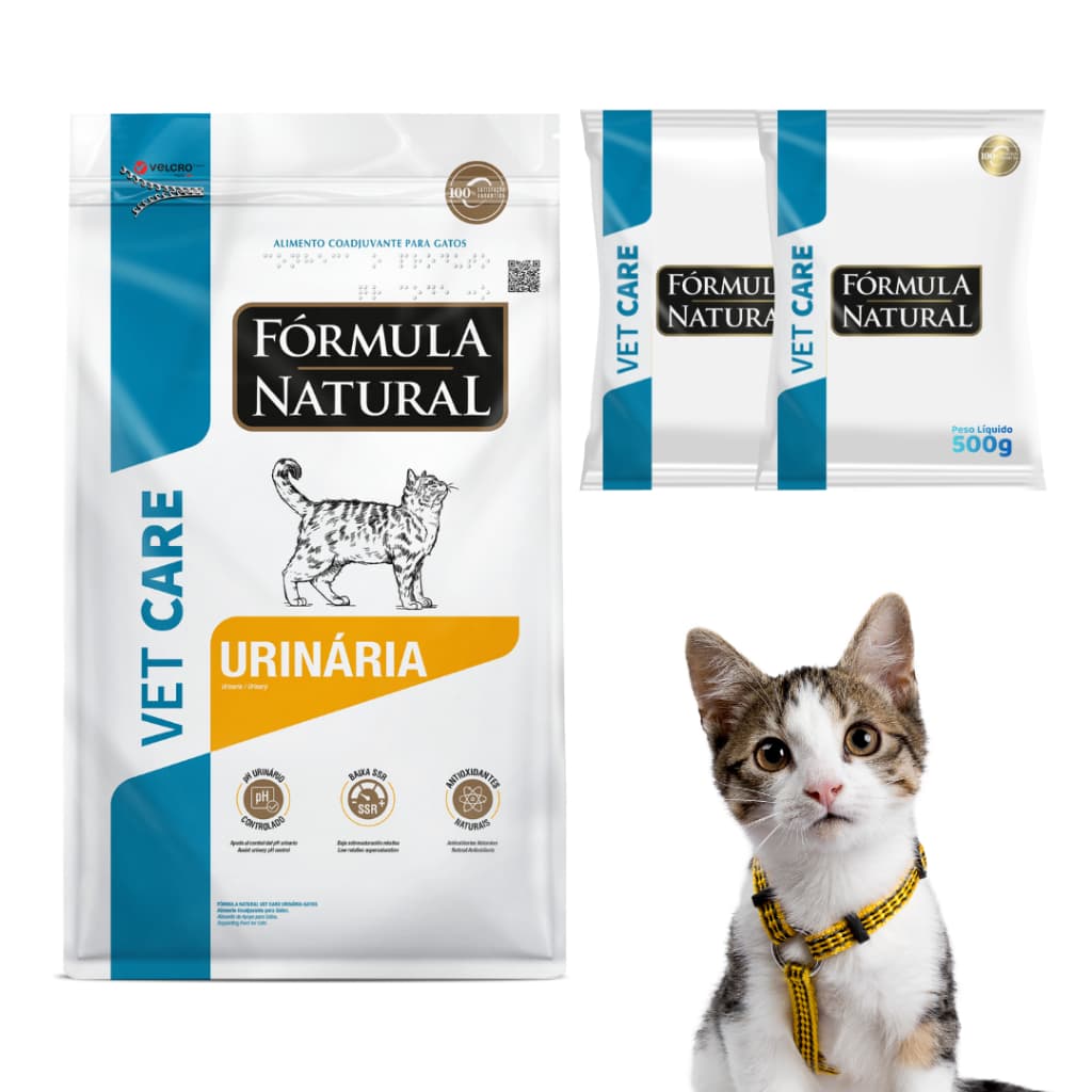 Ração Formula Natural Vet Care Super Premium Para Gatos Adultos Tratamento Urinário 500g