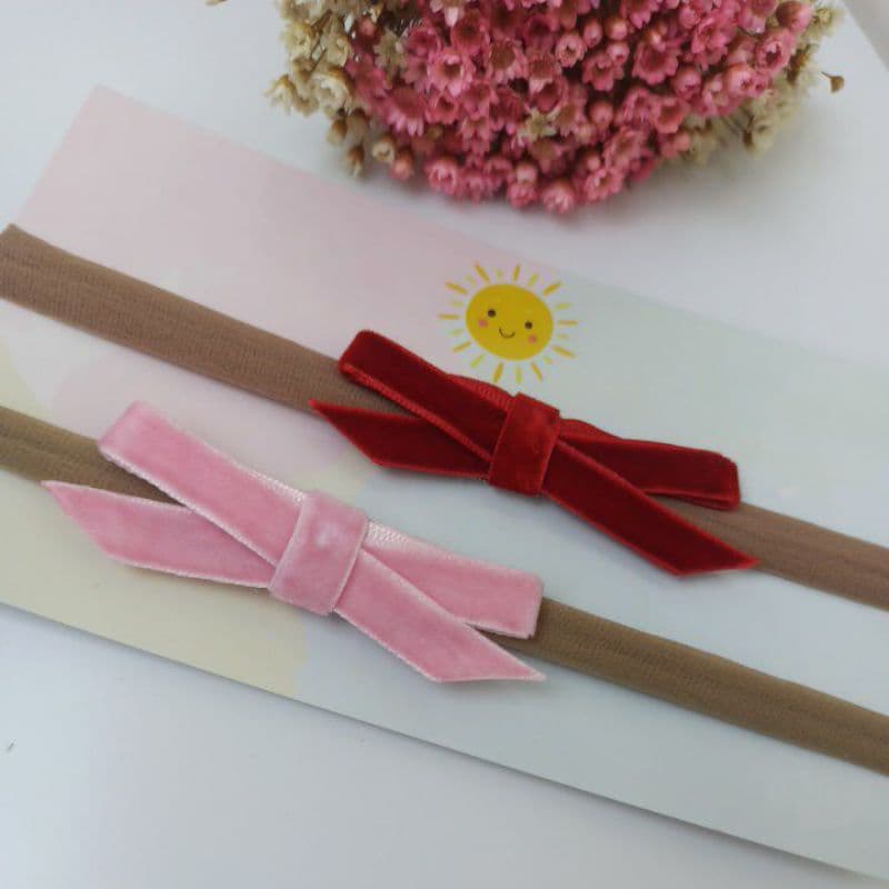 kit faixinhas de bebê/RN em veludo