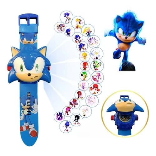 Relógio Sonic Projetor De Imagens Infantil Criança Presente