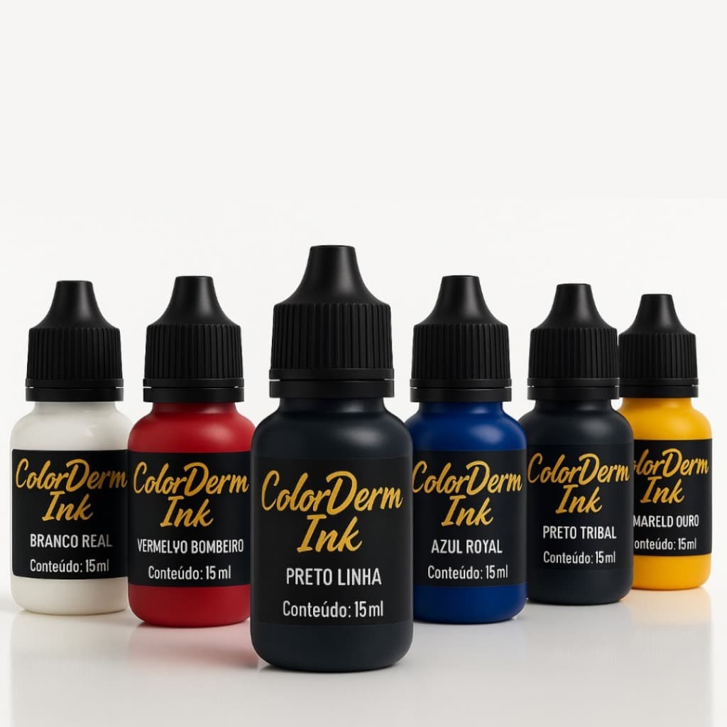 Tintas Para Tatuagem ColorDerm Ink Cores de uso Profissional tattoo pigmento colorido supply 15 Ml