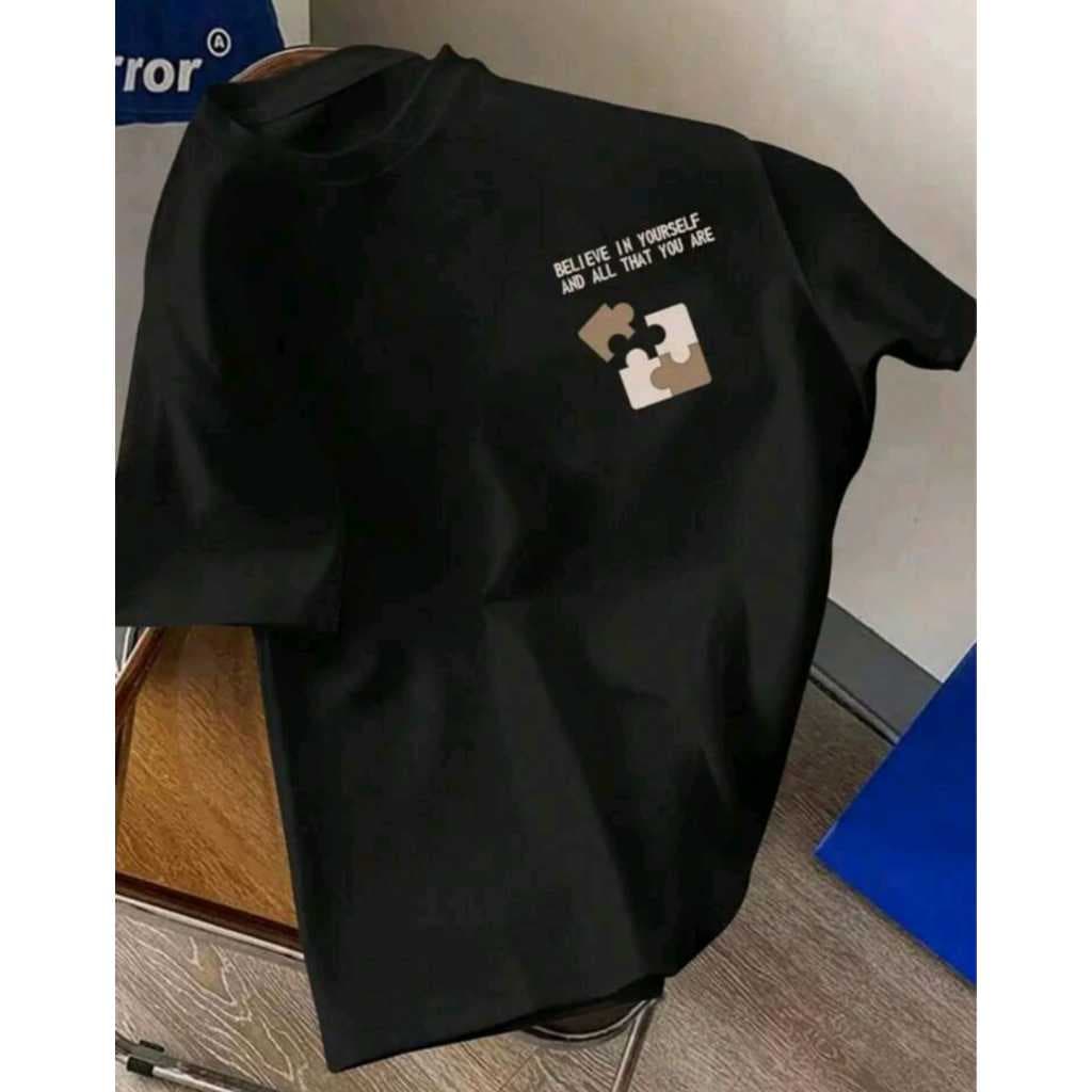 POLARBEAR Camisa masculina e feminina 100% algodão manga curta camisa unissex estampada Quebra Cabeça