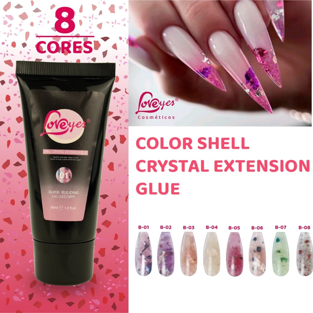 Bisnaga Gel  Love Yes Molde F1 Unha Express Gel Led Uv Alongamento Unhas 30ml Coleção B