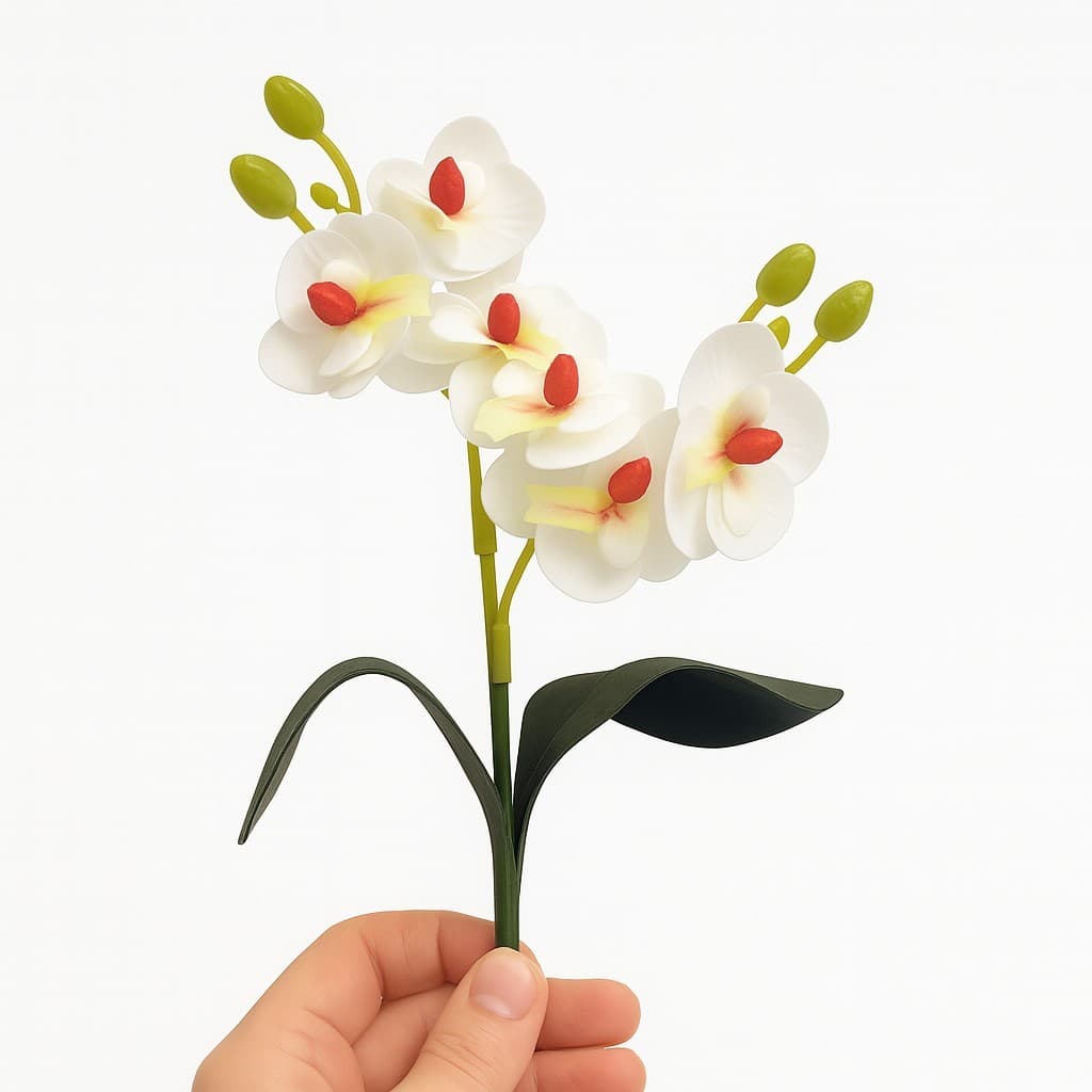 Mini Orquidea Artificial Para Decoração De Casa Montagem De Arranjos Parece Real Silicone