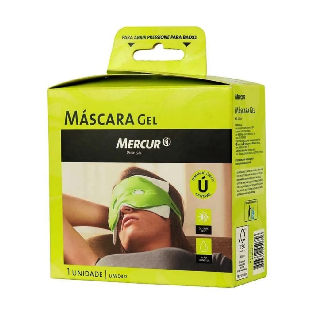 Máscara Gel Mercur Térmica Para Olhos Reutilizável Frio e Quente Relaxamento