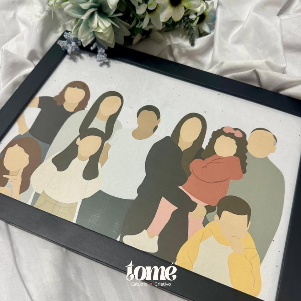 Presente Criativo Dia dos pais – Quadro Personalizado com Ilustração Sem Rosto