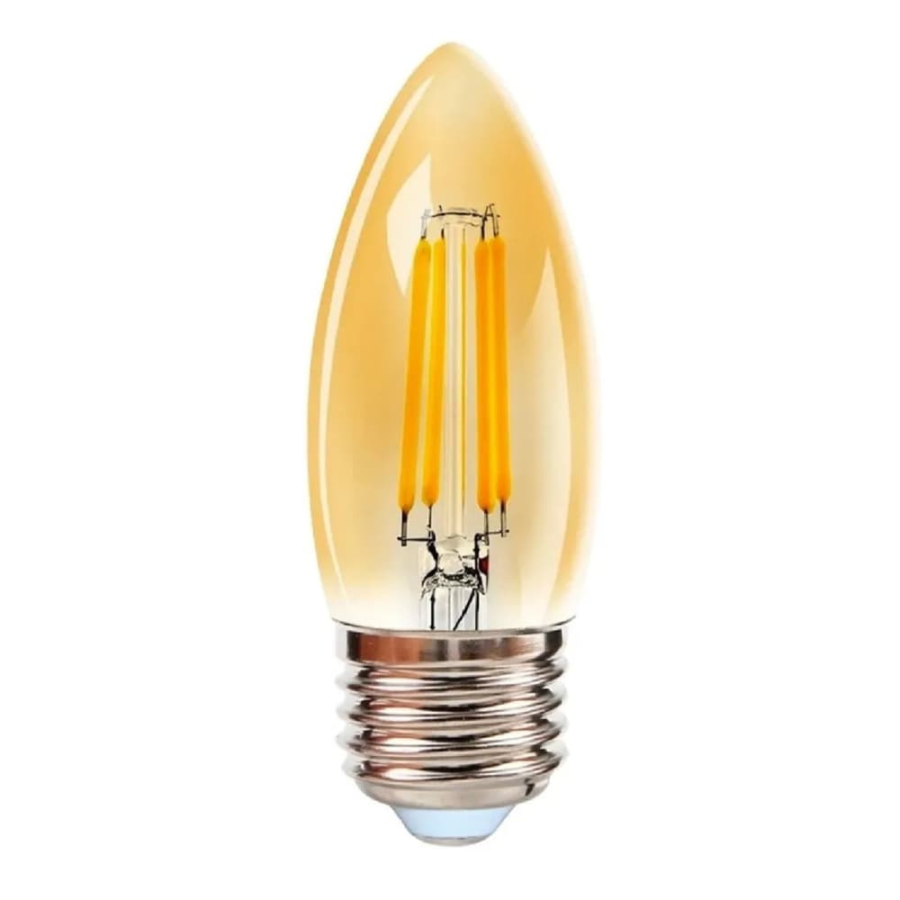 Lâmpada Filamento LED Vela C35 E27 4W Bivolt Branco Quente ou Branco Frio