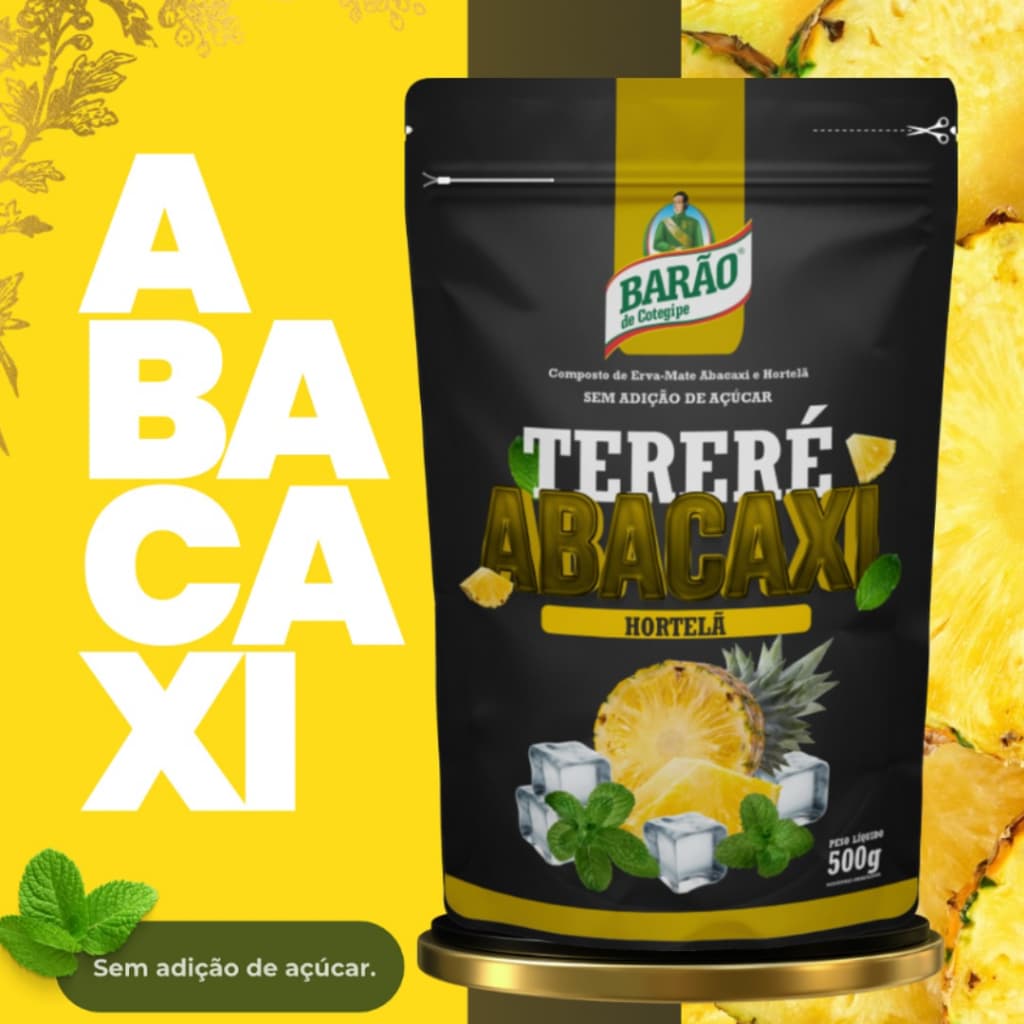 Erva Tereré Black Premium Abacaxi Hortelã Barão 500g Cada