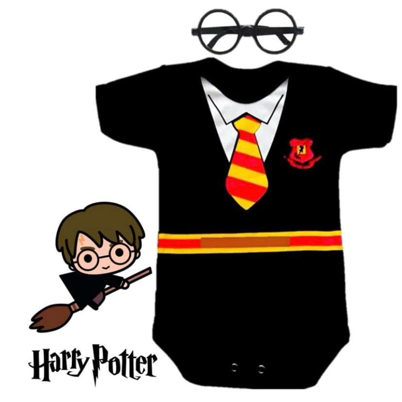 Body Bebê Harry Potter + Óculos Mesversario