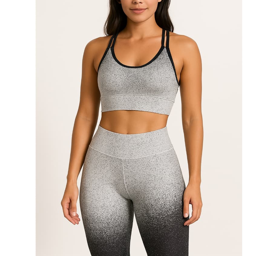 Top + Legging Feminino Degrade Suplex Moda Treino Academia