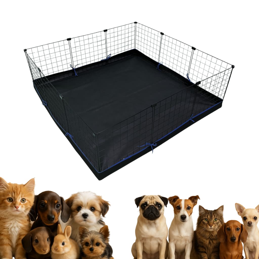 Cercado Aramado 40x40 Reforçado com Tapete Lavável Incluso para Segurança e Conforto do Pet
