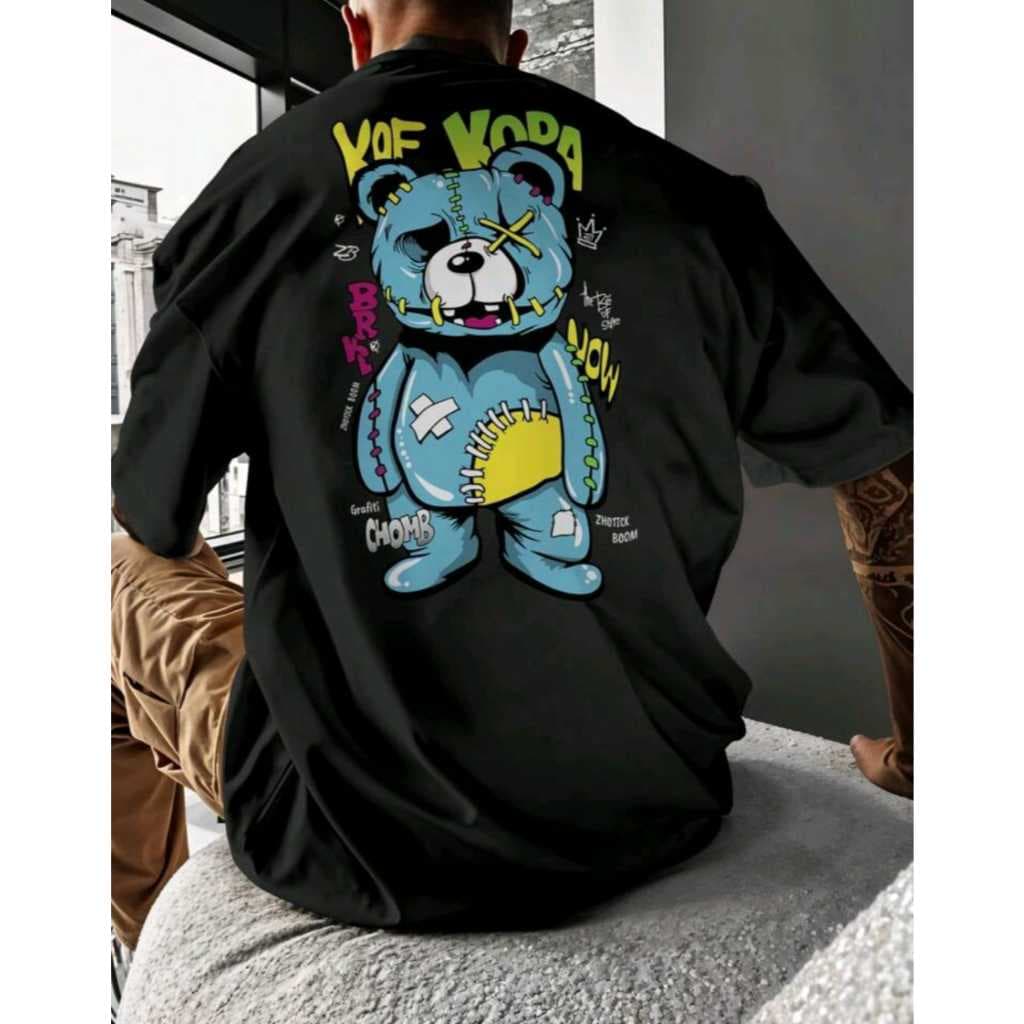 POLARBEAR  Camisa Camiseta Algodão 30.1 Streetwear Estampada Urso Anjo Bear