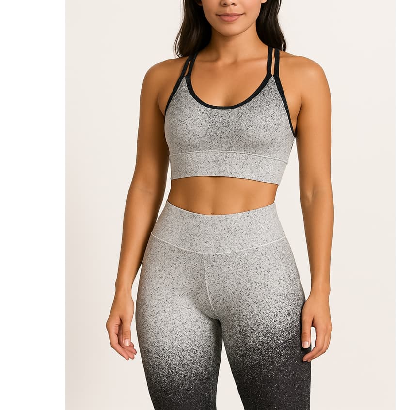 Conjunto Feminino Top Leg Degrade Fitness Moda Suplex Fit