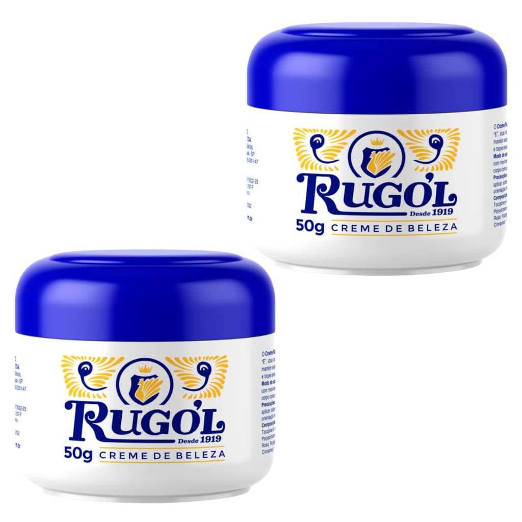 Kit c/2 Creme Tradicional Rugól - Auxilia Redução de Rugas e Linhas de Expressão 50g