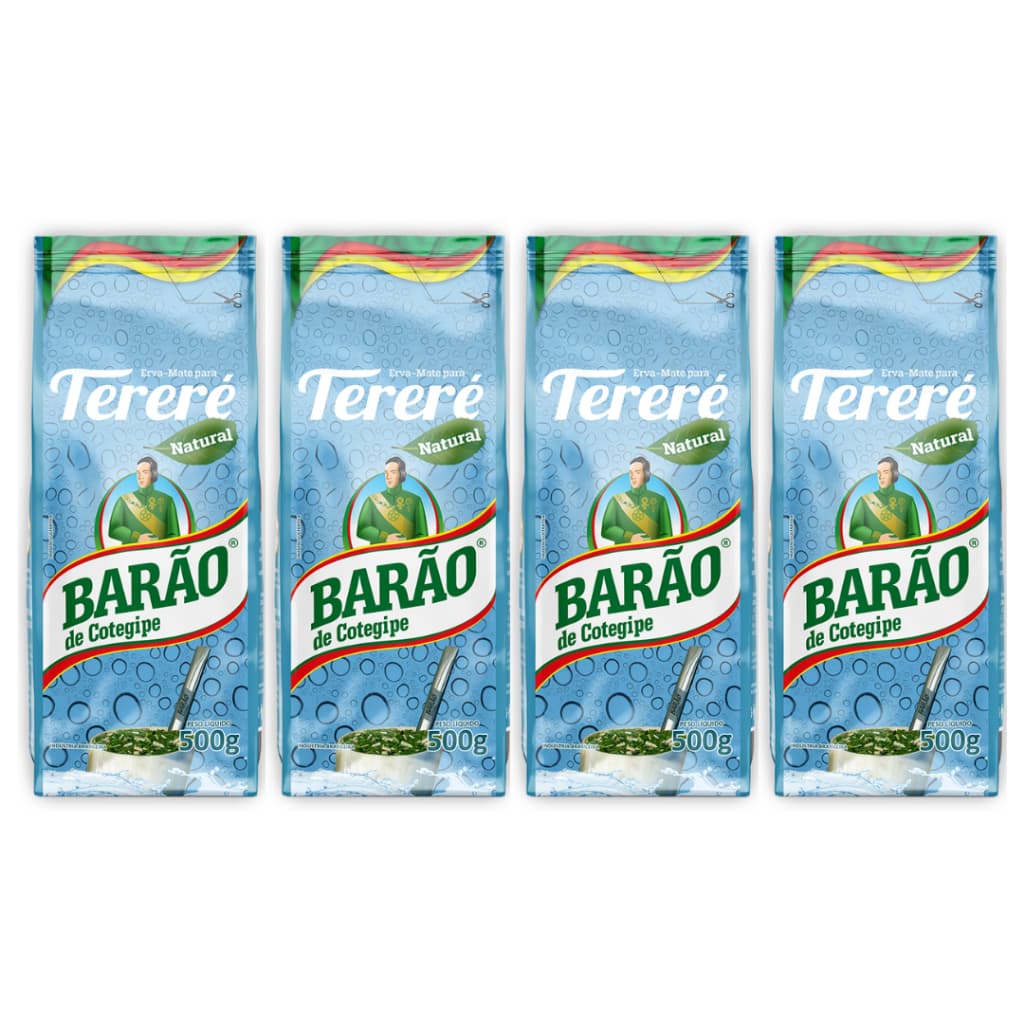 Kit 4 Erva Mate Terere Barão De Cotegipe Sem Açúcar Natural