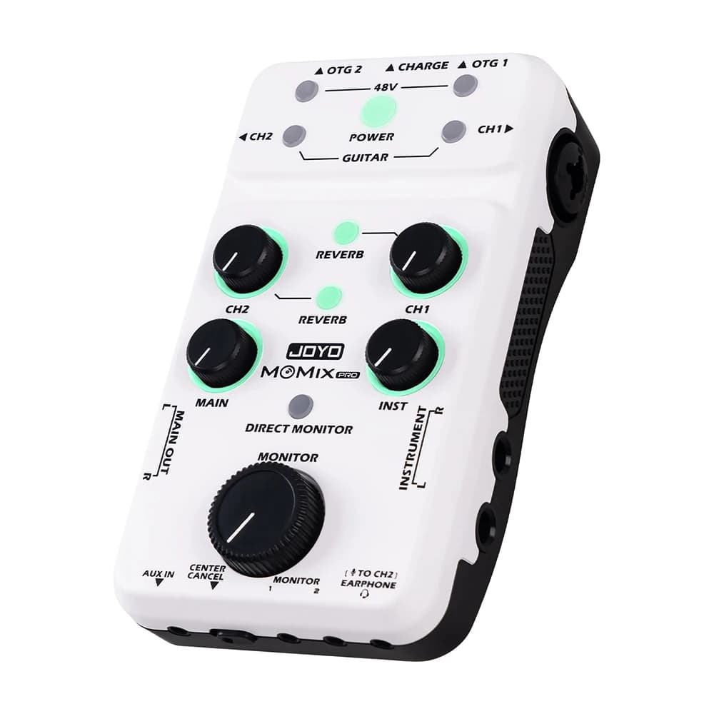 Interface Audio Portatil Joyo Momix Pro Celular Live Gravação Estudio PC Placa de Som