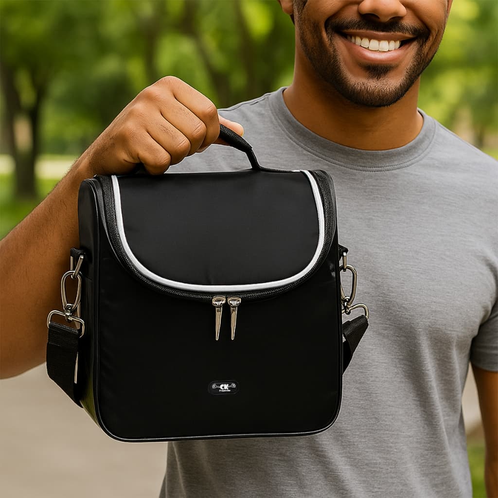 Mochila Bolsa Termica Lancheira Marmita Bebidas 6 Latas Fitness Viagem Alça de Ombro