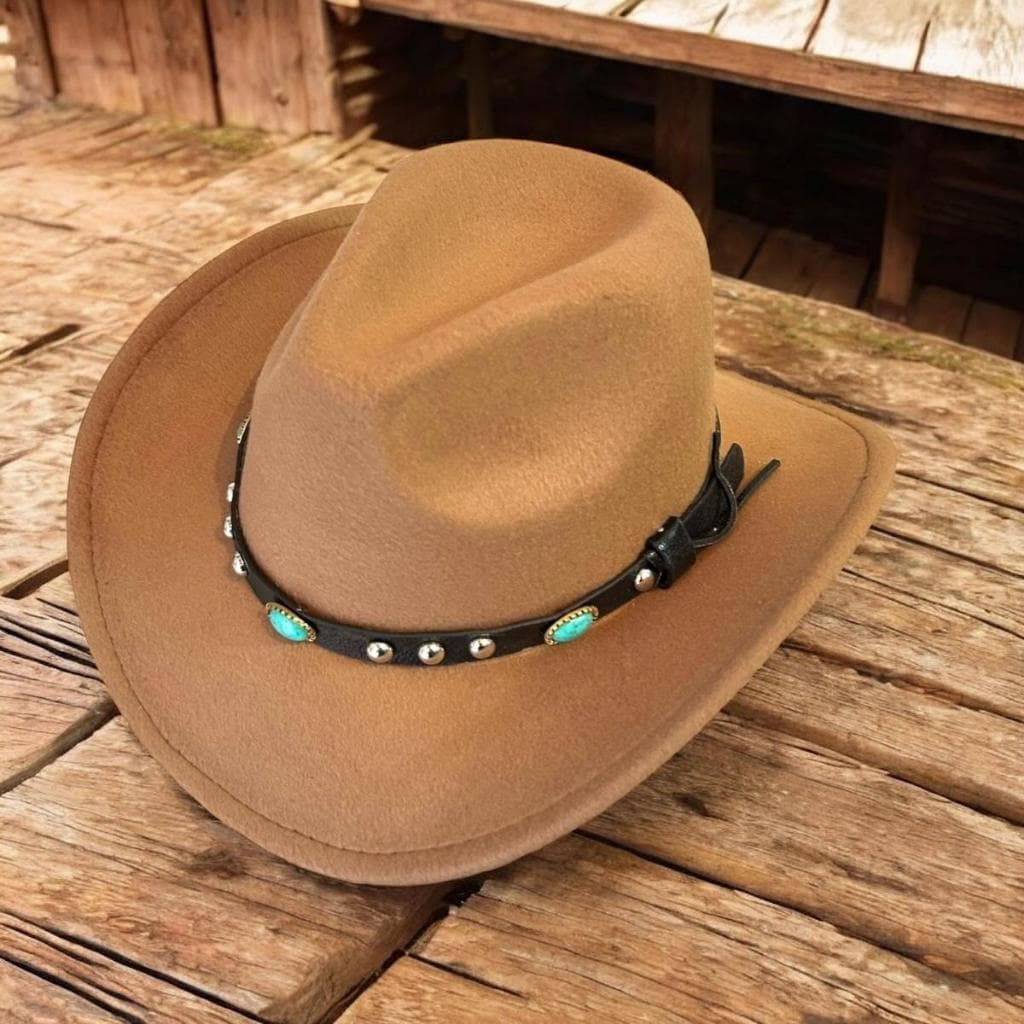 Chapéu Country Feminino Fedora Com Faixa Cravejada Promoção