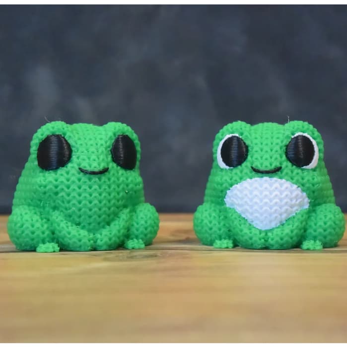Sapinhos Felizes de Crochê 3D - Decoração Casa Estantes Mesas