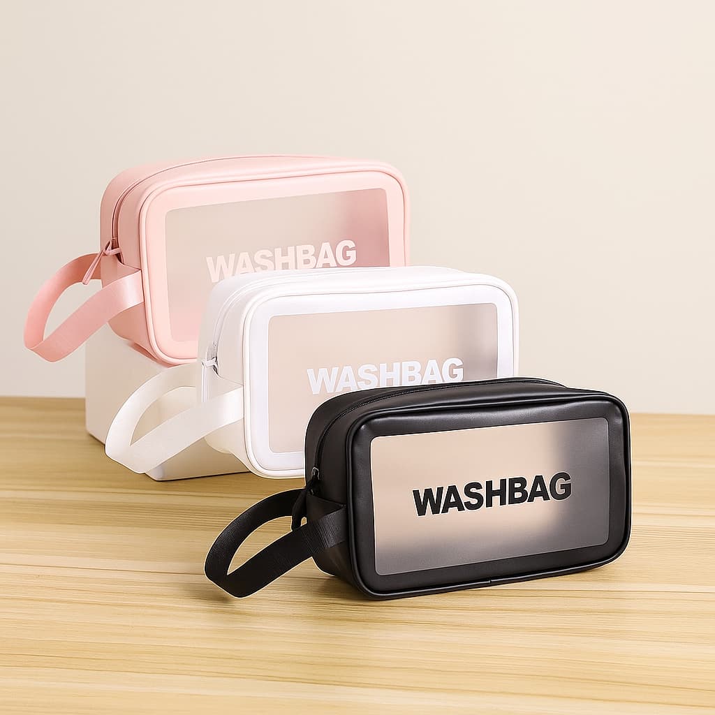 Necessaire Organizadora com Alça Poliester Viagem Maquiagem Higiene Cores Sortidas