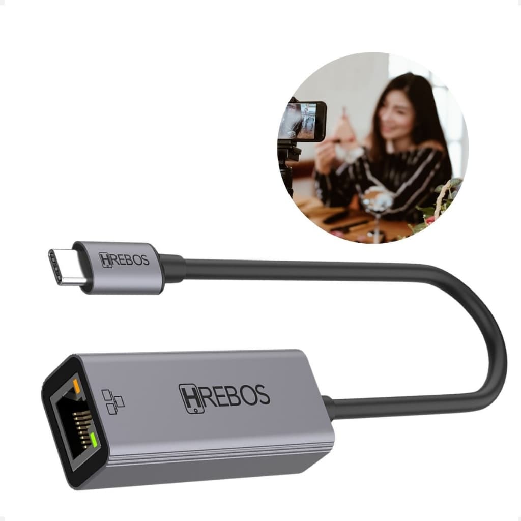 Adaptador Type-c Para Internet Ethernet Gigabit P/ Samsung