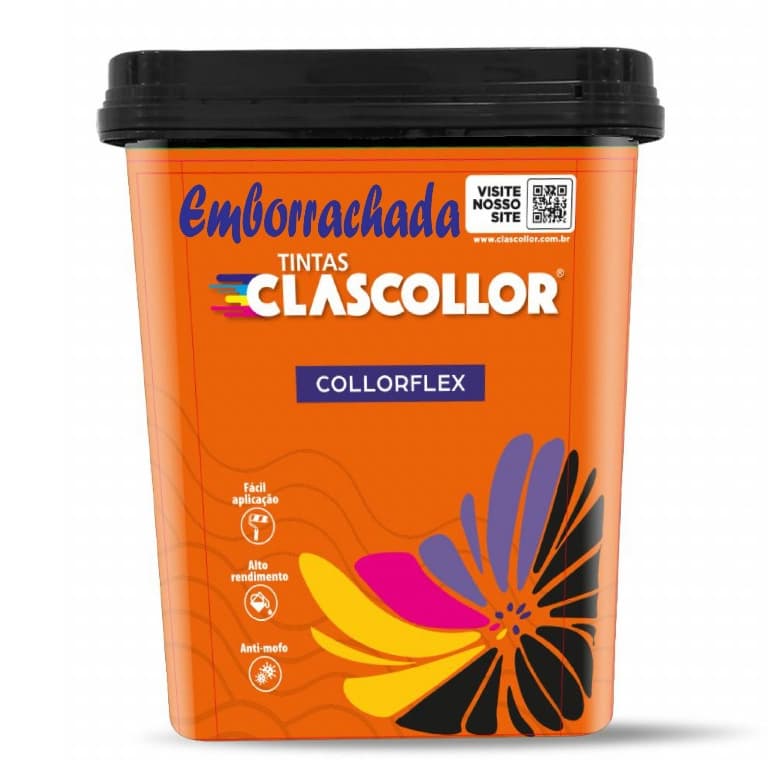 Tinta Liquida emborrachada 12L Clascollor Protetora Lavável