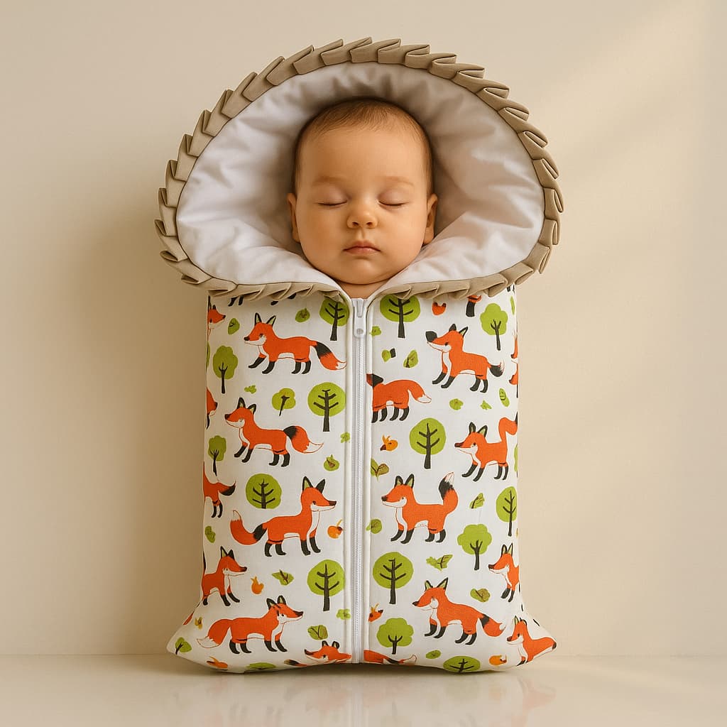 Saco De Dormir Bebê Casulo Aconchegante Zíper Micropercal