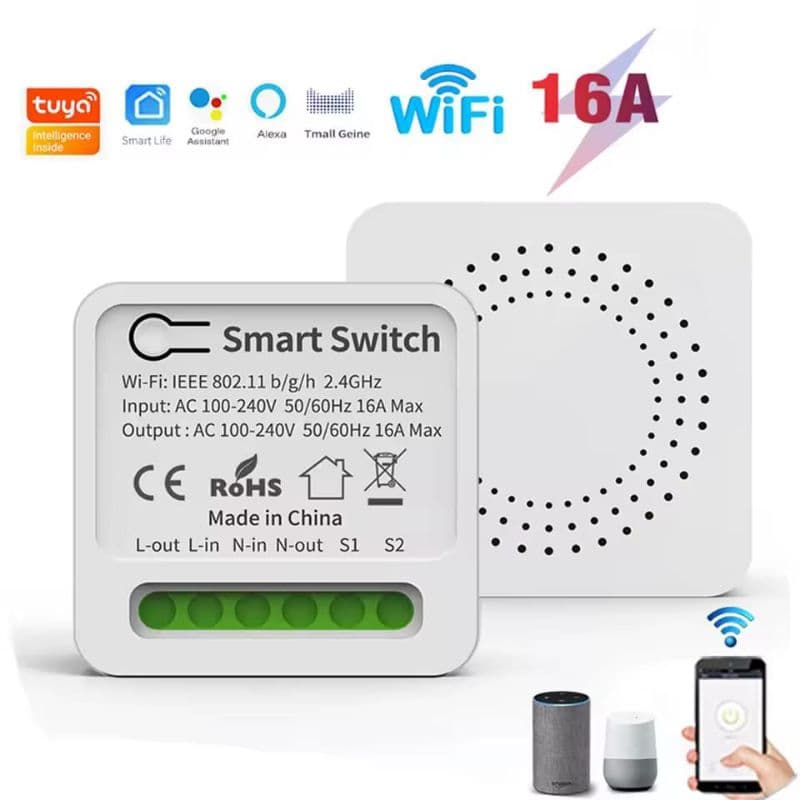 Módulo Interruptor inteligente Wi-fi Tuya Alexa Google Home Casa Inteligente