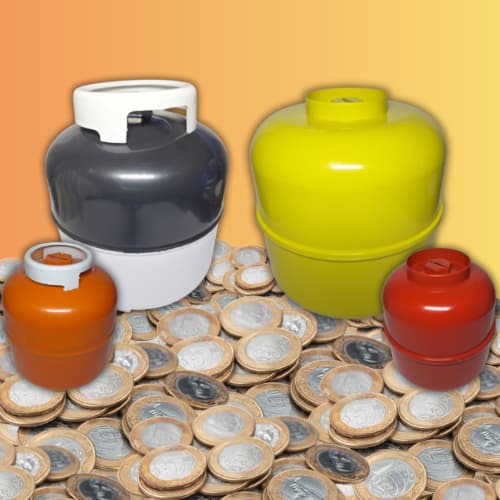 Cofrinho Botijão de Gás Resistente Infantil Decoração Dinheiro Tamanhos Diferentes Moedas Colorido
