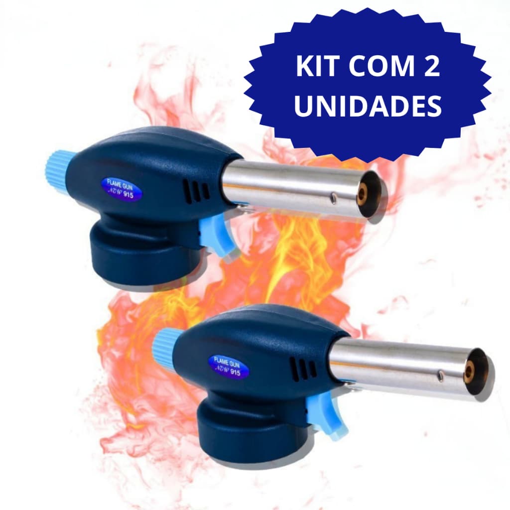 TOCHA MAÇARICO CULINÁRIA CONTROLE MANUAL AZUL ALTA TEMPERATURA PROFISSIONAL COZINHA