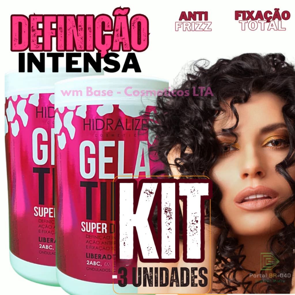 Gelatina Capilar Super Definição e Fixação Intensa Hidralize 1kg 1 2 OU  3 Unidades