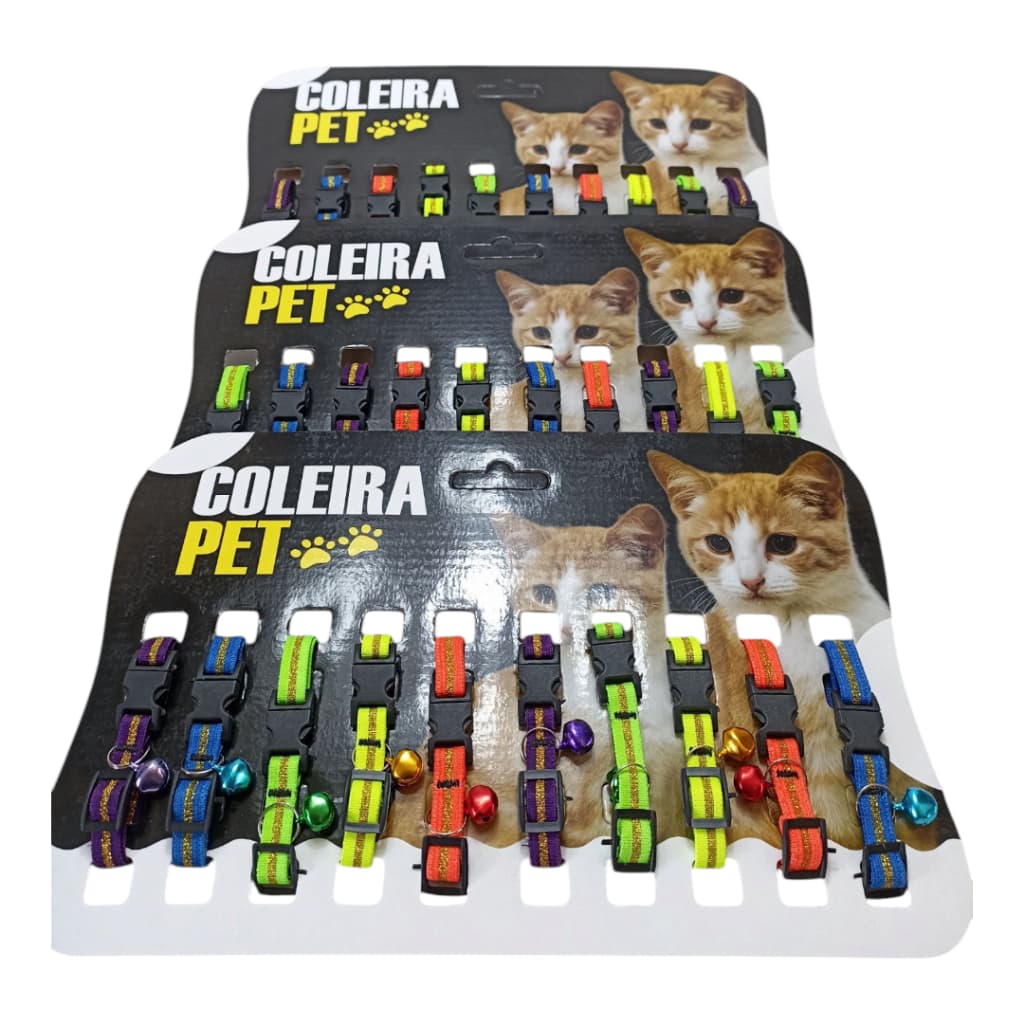 KIT 3 CARTELAS COLEIRAS PARA GATO CARTELA COLEIRA GATO ELASTICA