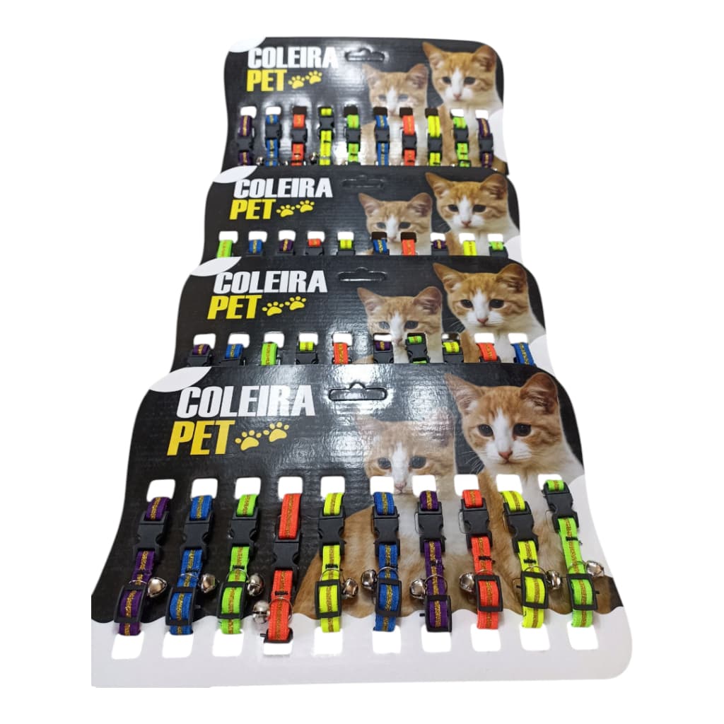 KIT 4 CARTELAS COLEIRA GATO CARTELA COLEIRA ELASTICA GATO