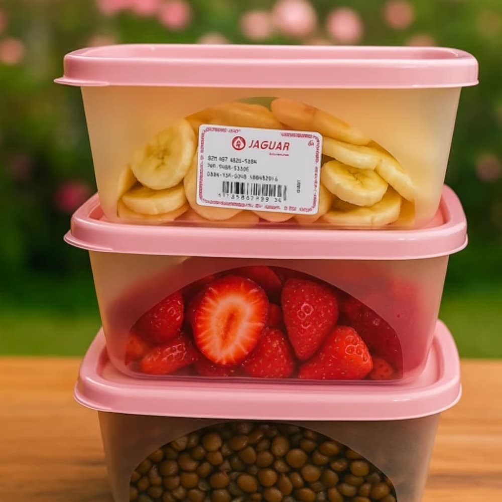 Kit de PotesTransparente BPA Free Marmitas Fitness Com Tampa Colorida Para Freezer Microondas