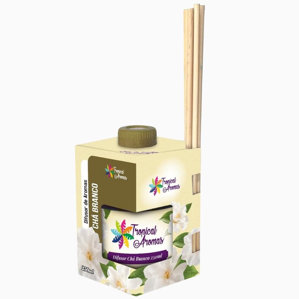 Difusor de Ambiente Aromático Chá Branco 250ml Tropical Aromas