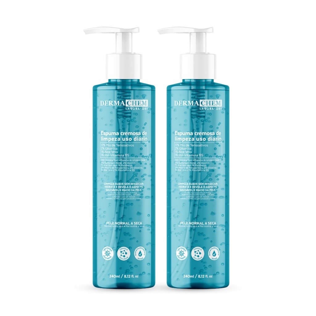 Kit Duas Espumas Faciais de Limpeza Dermachem