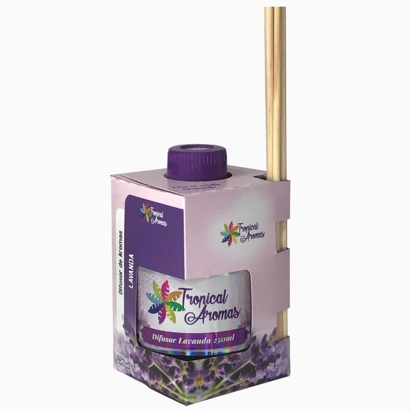 Difusor de Ambiente Aromático Lavanda 250ml Tropical Aromas