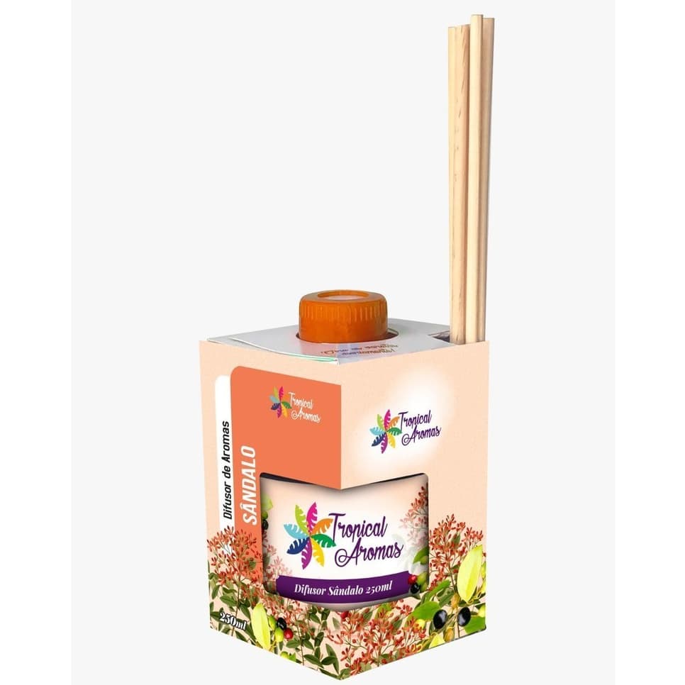 Difusor de Ambiente Aromático Sândalo 250ml Tropical Aromas