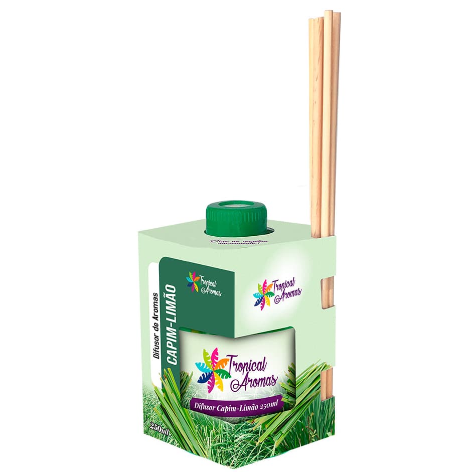 Difusor de Ambiente Aromático Capim Limão 250ml Tropical Aromas