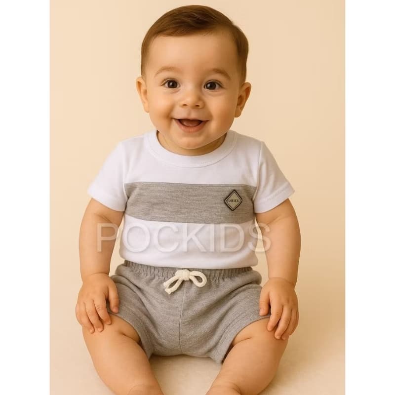 Conjunto romper para bebê menino boyzinho estiloso